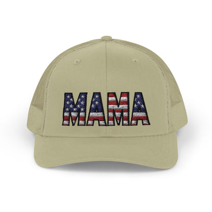 USA FLAG MAMA Snapback Trucker Cap