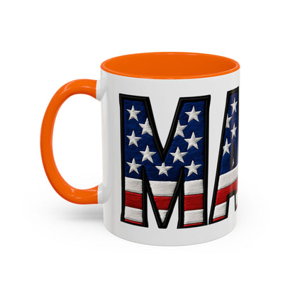 Patriotic AMERICA Flag MAMA Accent Coffee Mug 11 or 15oz