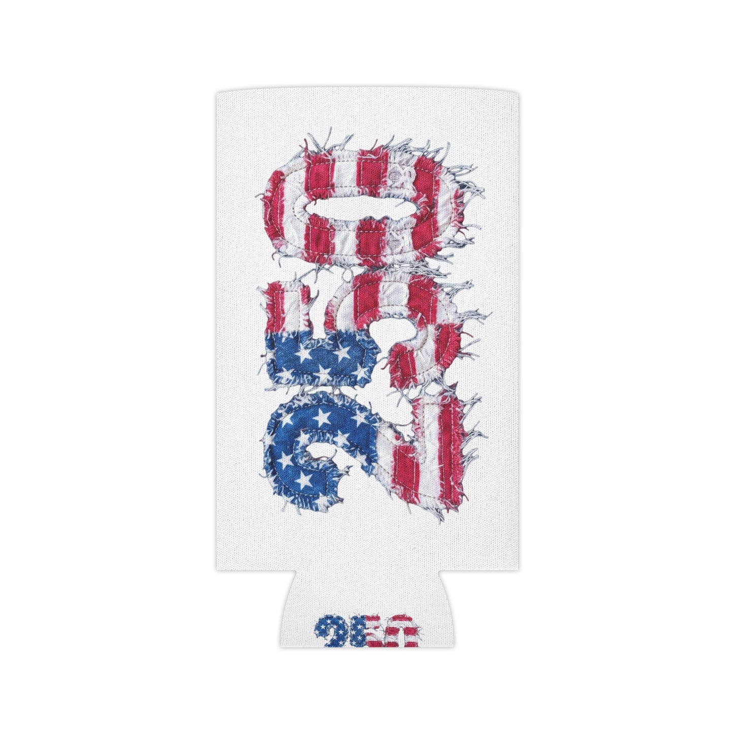 Patriotic USA Flag 250th Can Cooler - Reg or Slim Beer Koozie for 4th of July