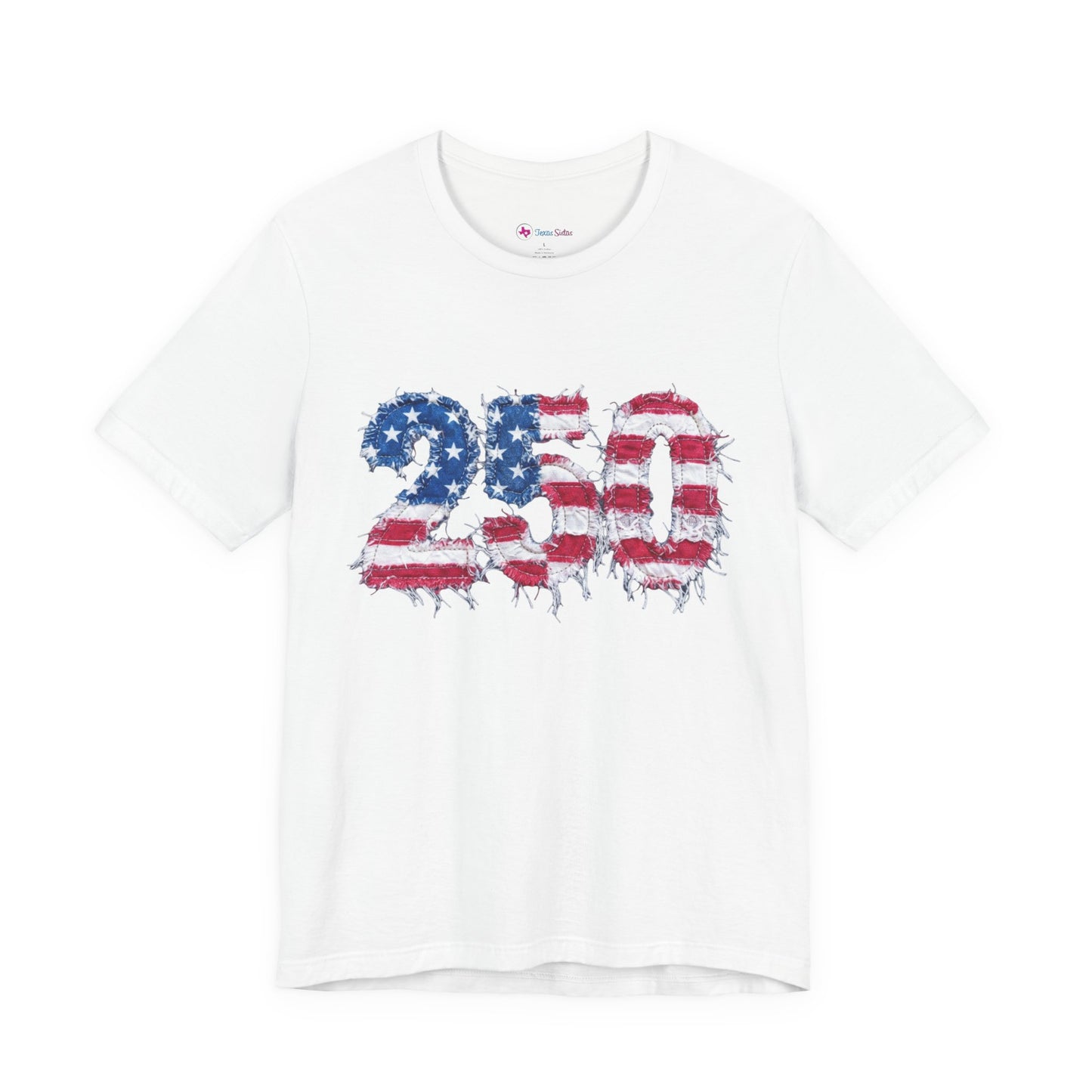 4th of July Frayed Patch Graphic Tee — Patriotic Independence Day T-Shirt