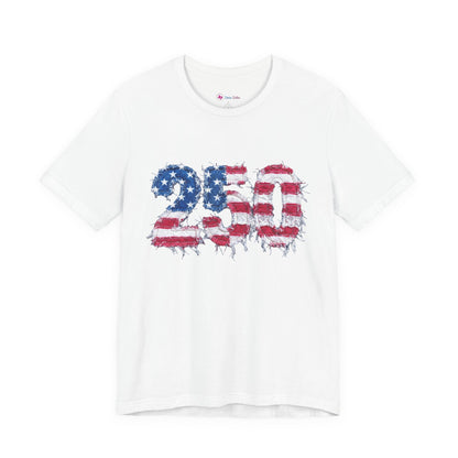 4th of July Frayed Patch Graphic Tee — Patriotic Independence Day T-Shirt