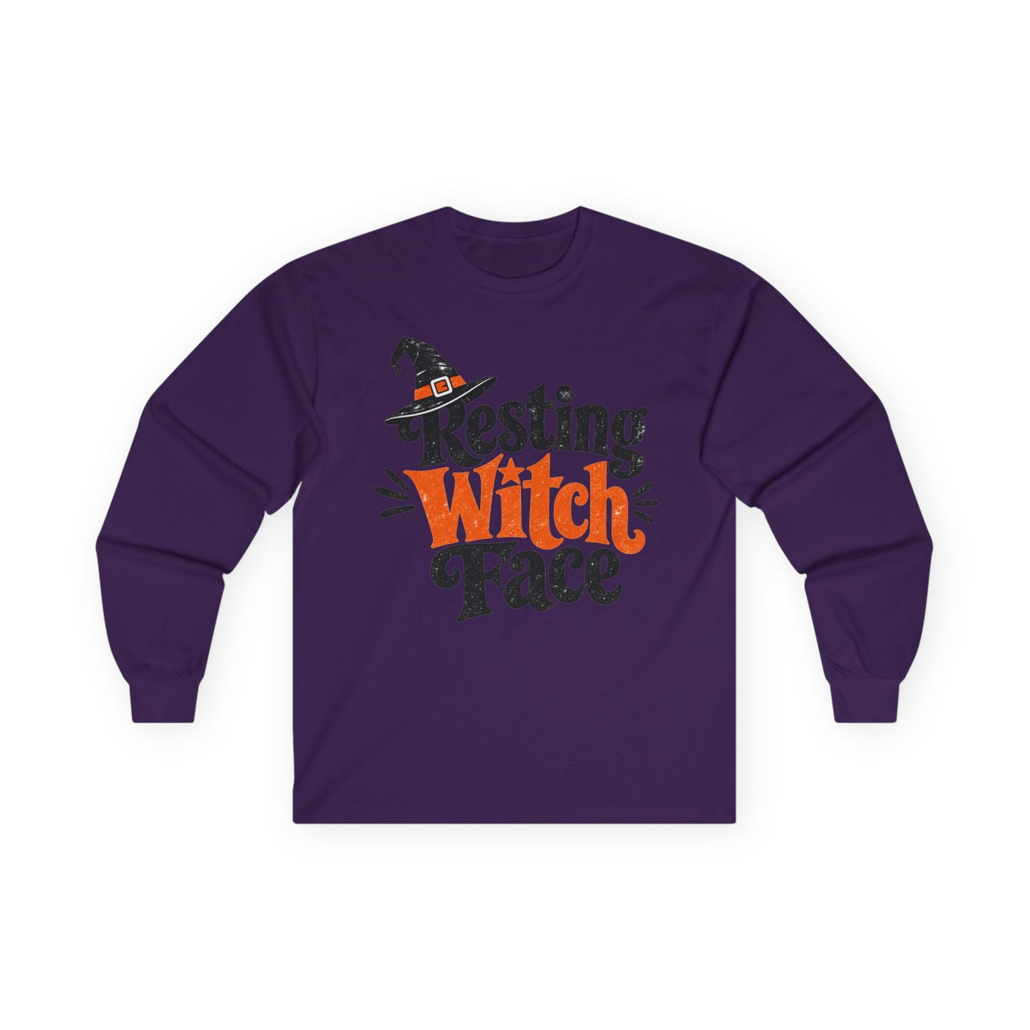 Resting Witch Face Long Sleeve T-Shirt — Funny Halloween Witch Shirt