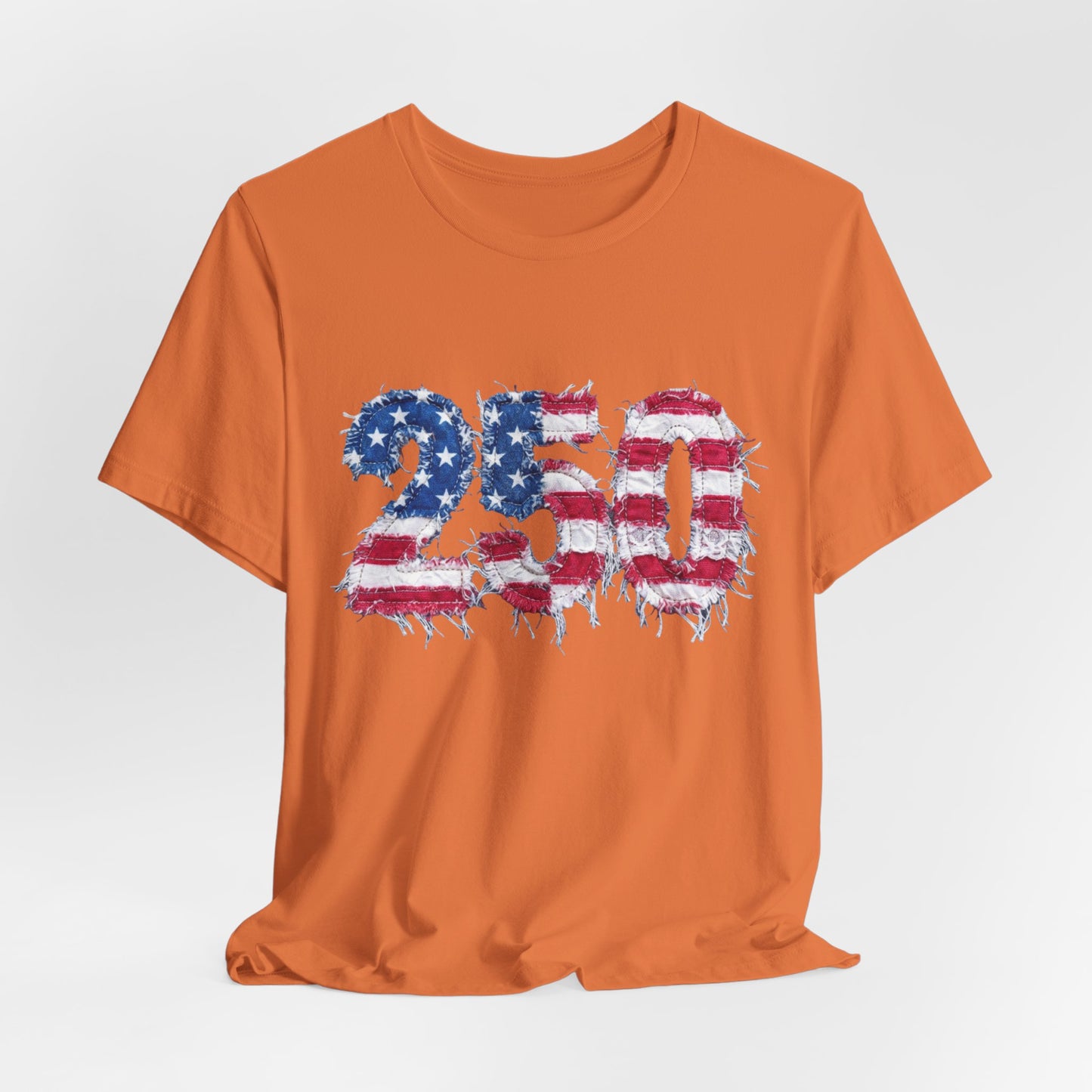 4th of July Frayed Patch Graphic Tee — Patriotic Independence Day T-Shirt