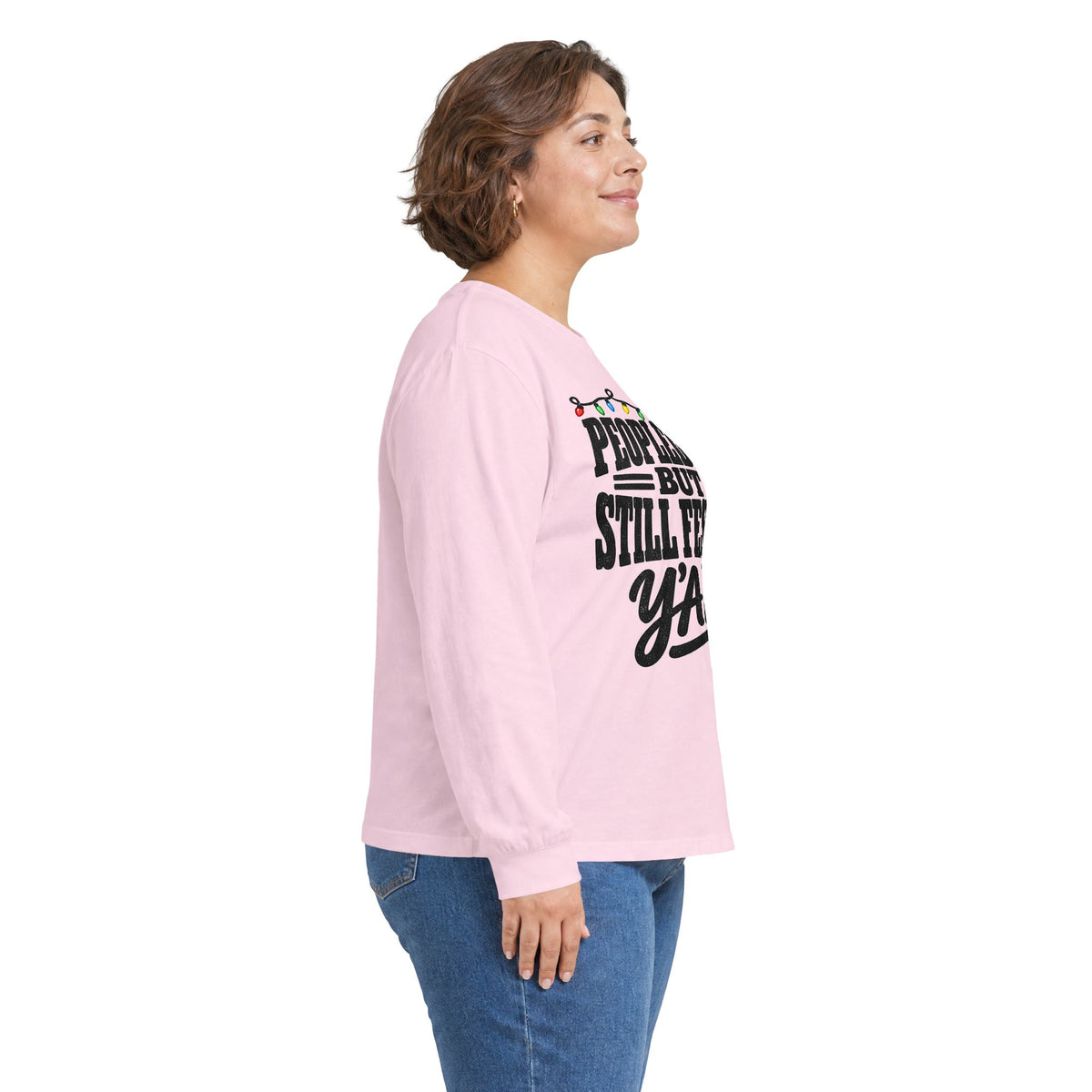 Peopled Out But Still Festive Y'all Christmas Long Sleeve Shirt