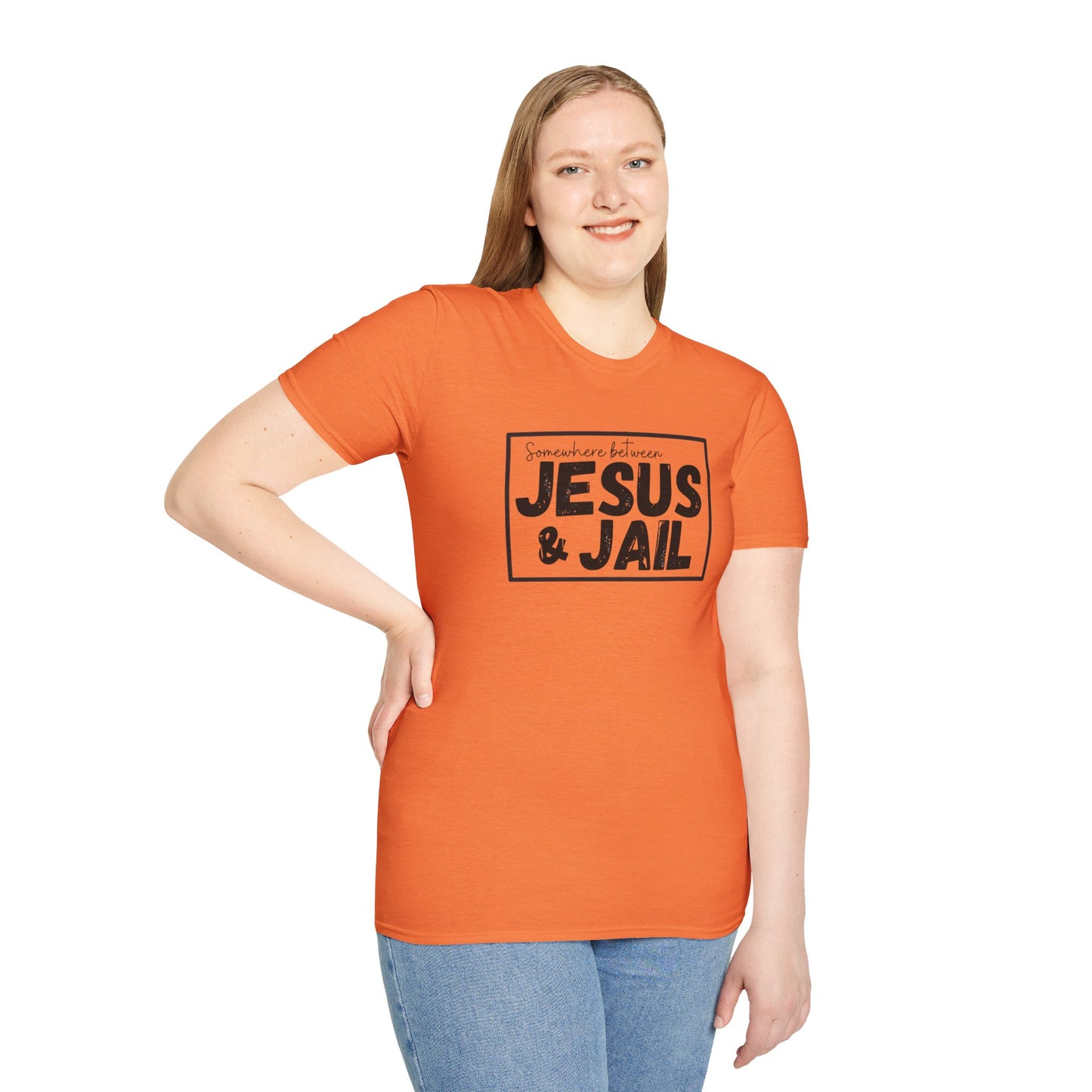 Somewhere Between Jesus & Jail T-Shirt