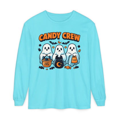 Halloween Ghosts Candy Crew Long Sleeve T-Shirt