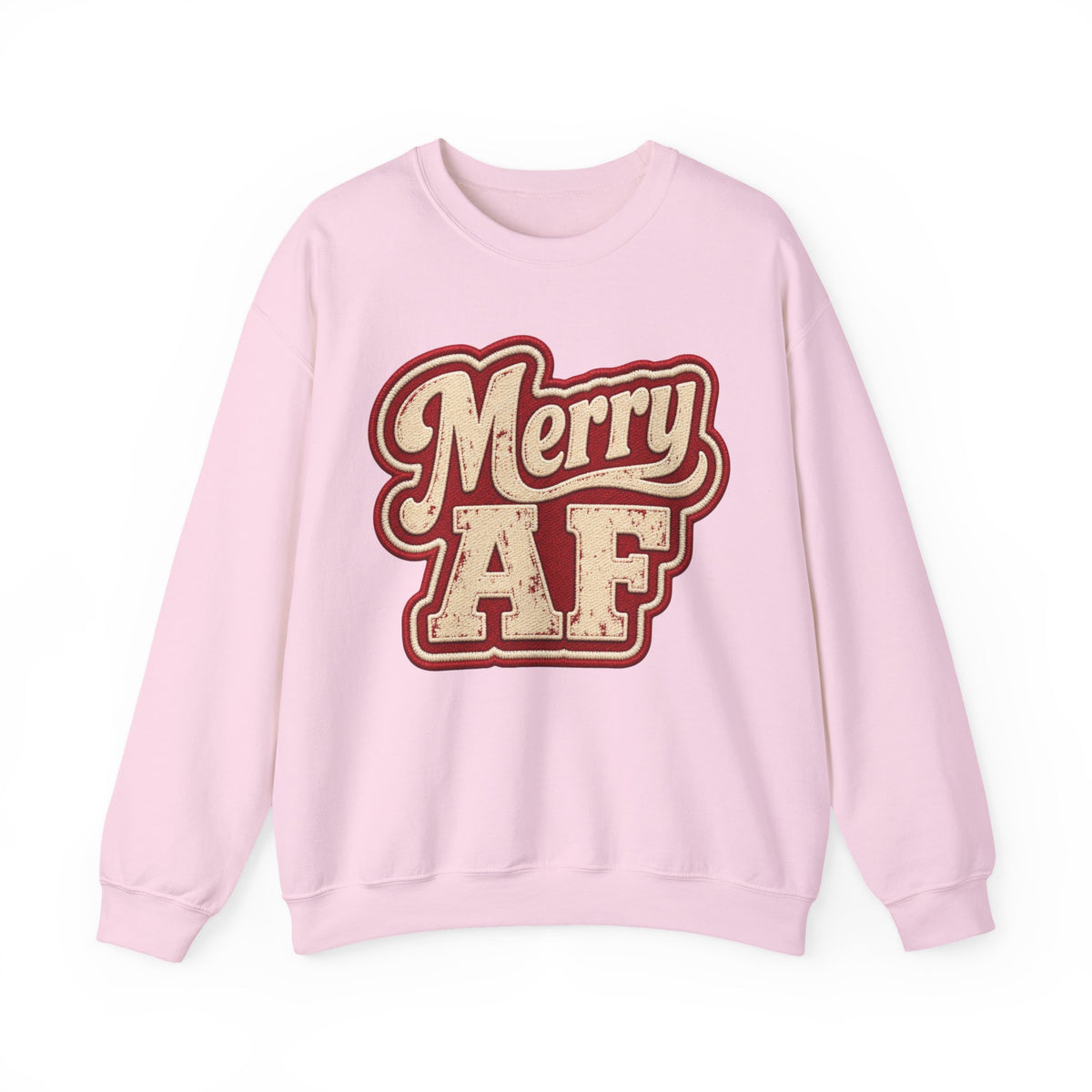 Merry AF Sweatshirt – Funny Retro Holiday Crewneck