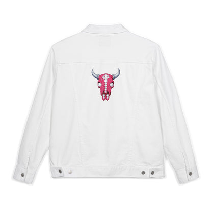 Western Bling Skull Denim Jacket - White, Black or Denim LOVE