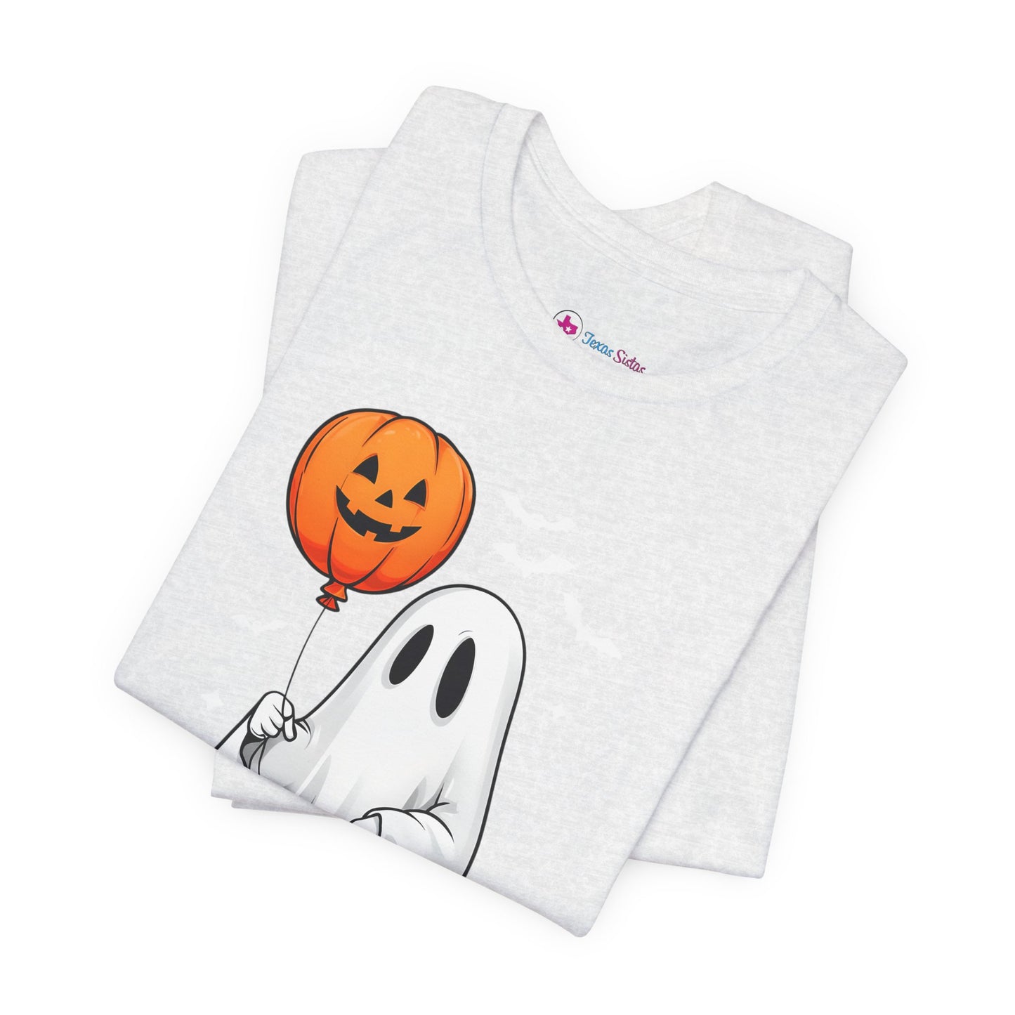 Ghost Tee with Orange Hightops and Pumpkin Balloon