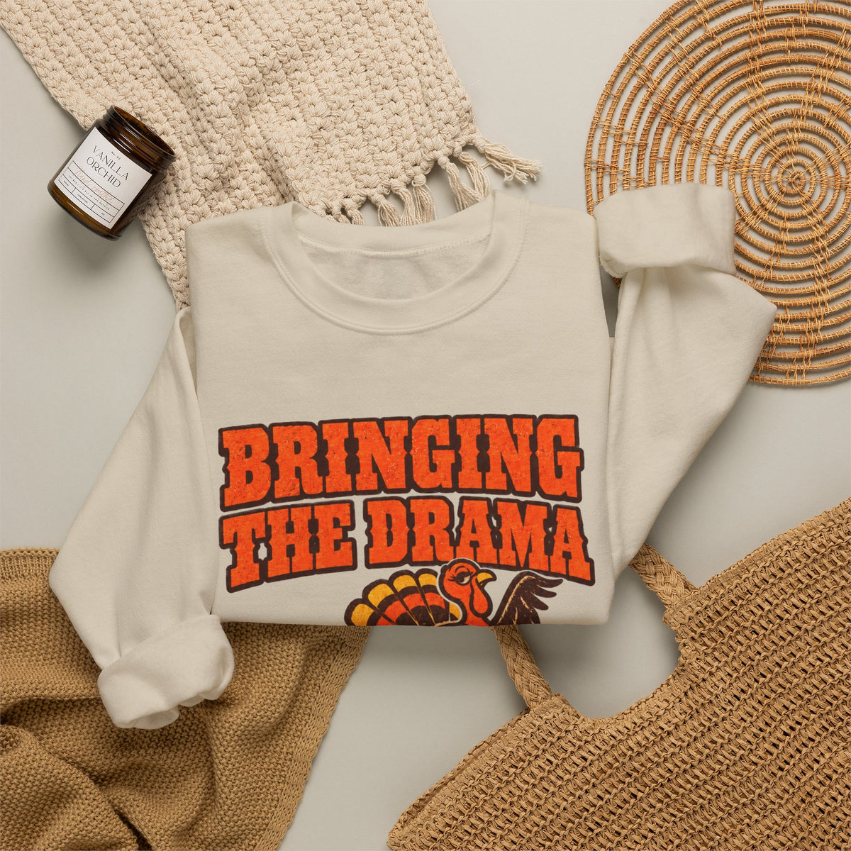 Bringing the Drama & the Queso Thanksgiving Sweatshirt