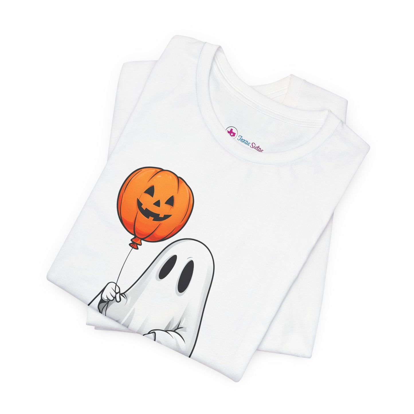 Ghost Tee with Orange Hightops and Pumpkin Balloon