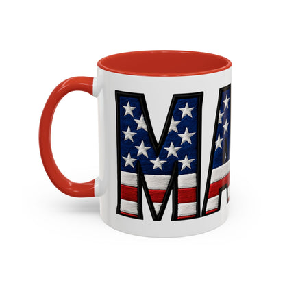 Patriotic AMERICA Flag MAMA Accent Coffee Mug 11 or 15oz