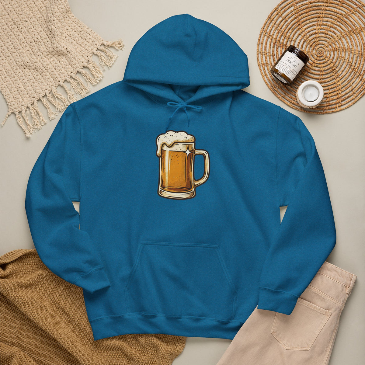 Beer Mug Hoodie — Cozy Beer Graphic Pullover for Brewers & Pub Lovers