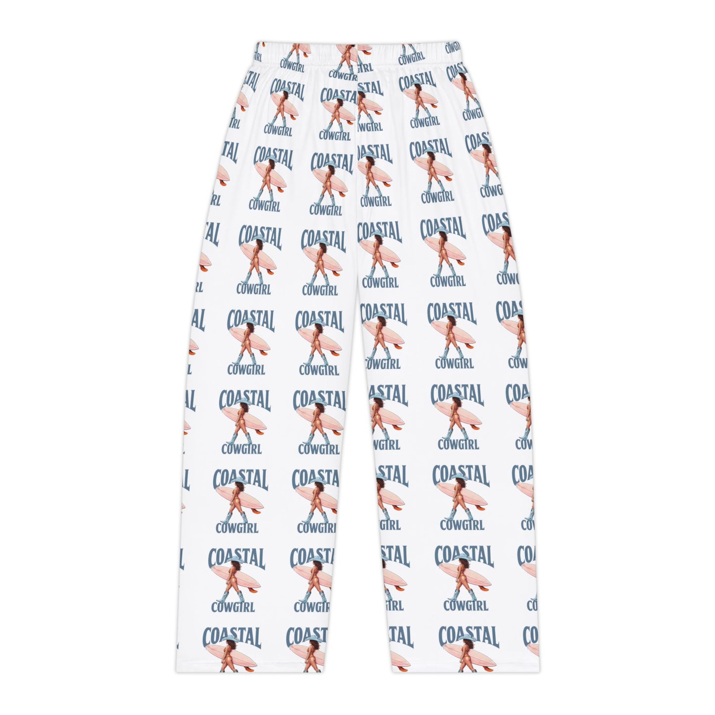 Coastal Cowgirl Pajama Pants — All-Over Print Beach Pattern