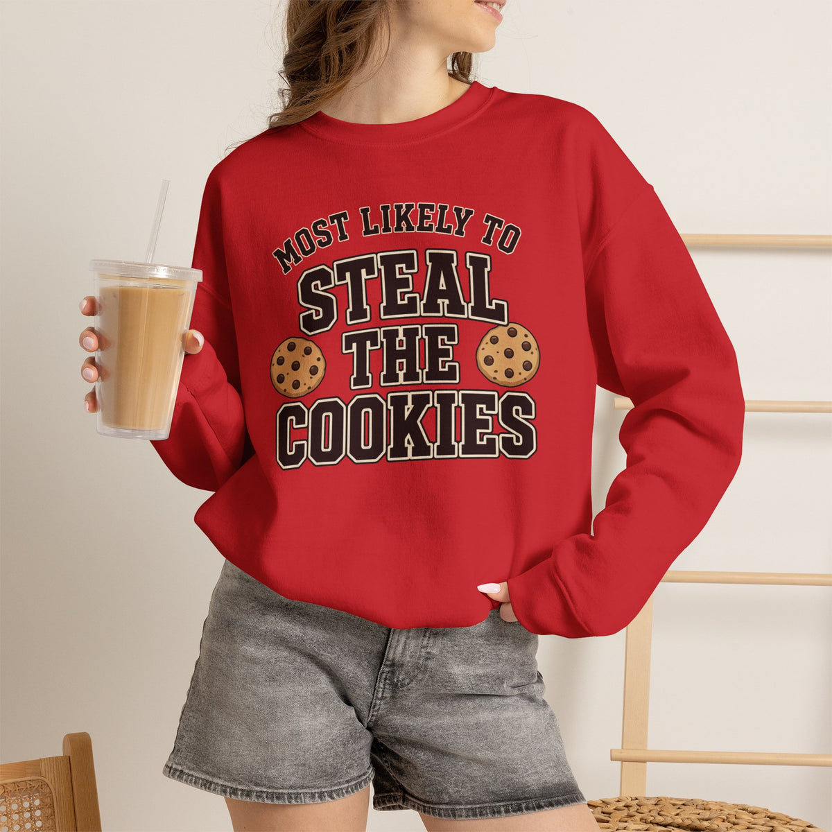 Most Likely To Steal The Cookies Sweatshirt - Christmas Crewneck