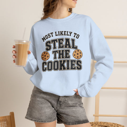 Most Likely To Steal The Cookies Sweatshirt - Christmas Crewneck