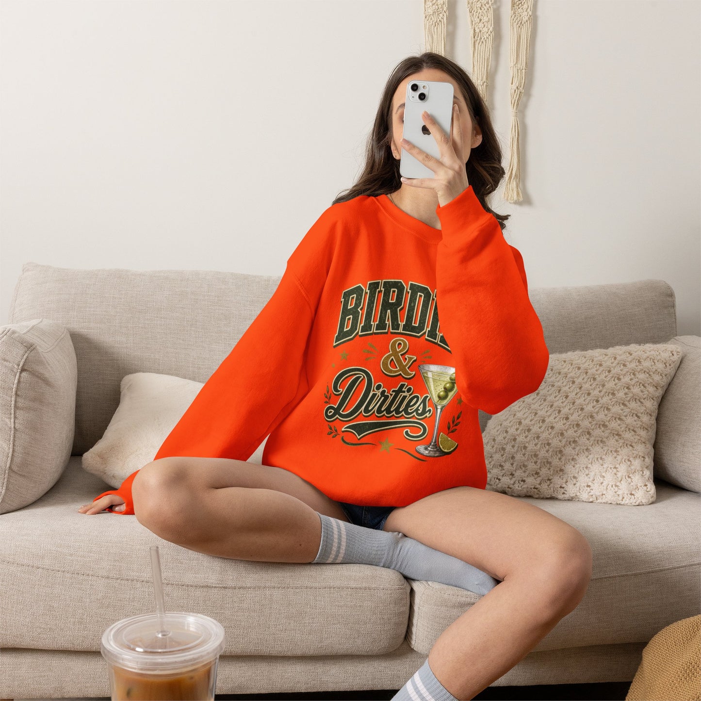 Golf Birdies & Dirties Crewneck Sweatshirt Golfing & Martini's