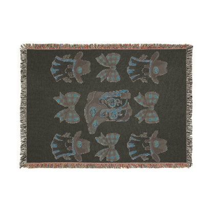 Cowboy Themed Woven Blanket - Cozy Decor for Country Lovers, Home Decor, Western Style, Cozy Throws