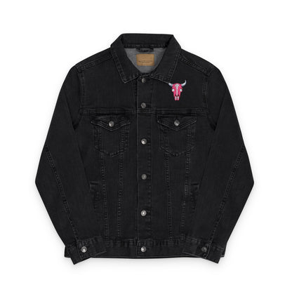 Western Bling Skull Denim Jacket - White, Black or Denim LOVE