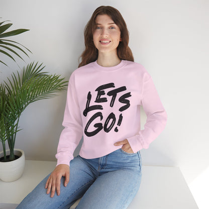 Crewneck Sweatshirt LET'S GO Sports Tailgate Fun Events