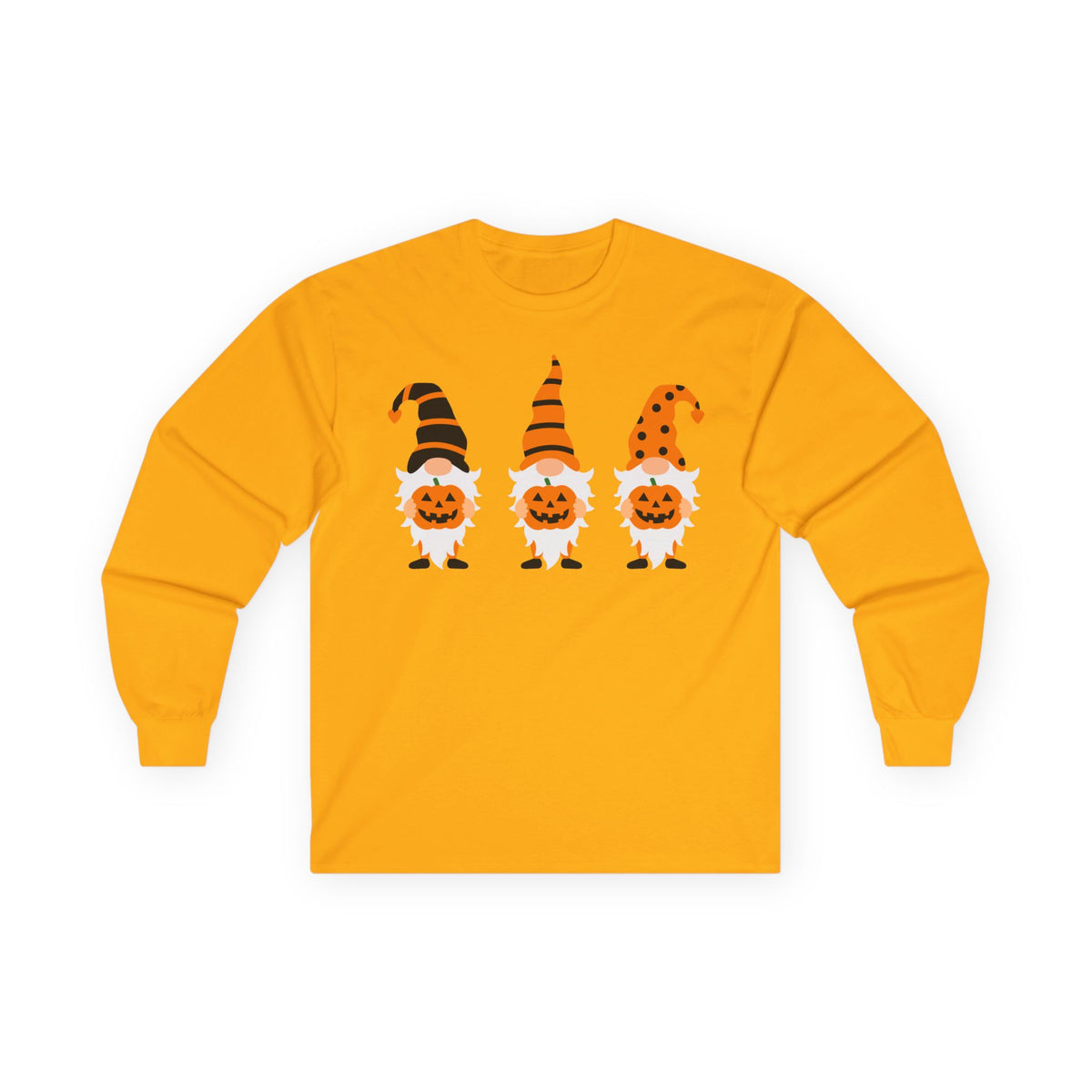Halloween Pumpkin Gnomes Long Sleeve T-Shirts