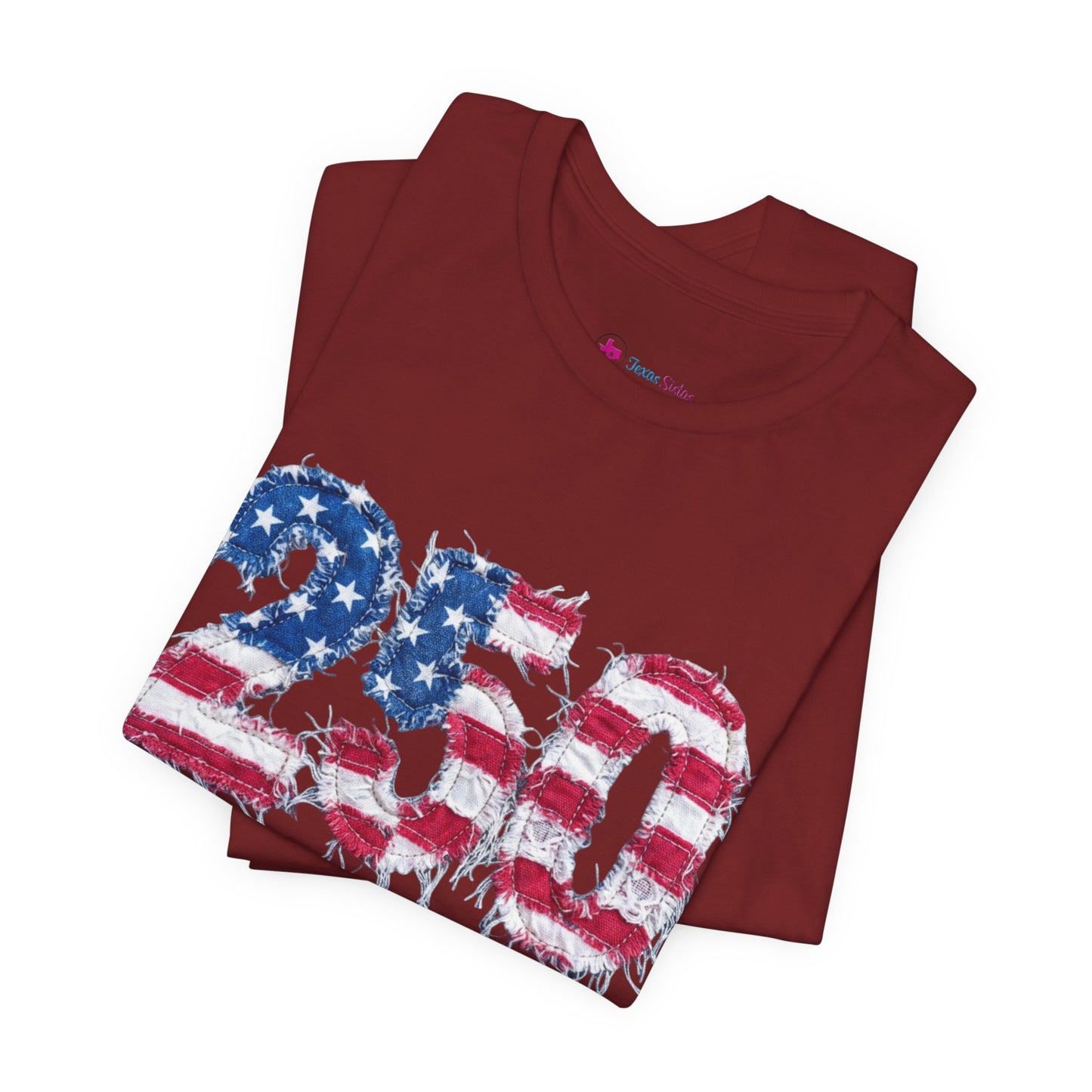 4th of July Frayed Patch Graphic Tee — Patriotic Independence Day T-Shirt