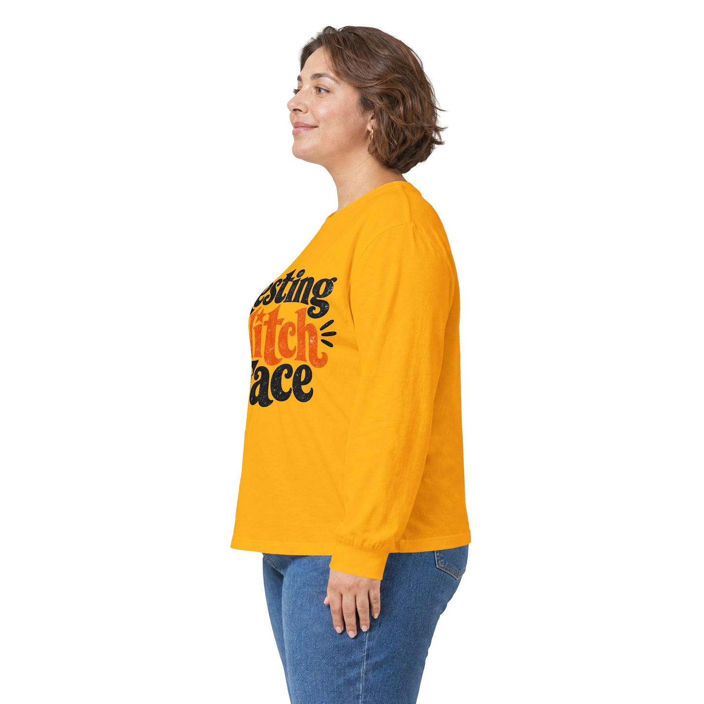 Resting Witch Face Long Sleeve T-Shirt — Funny Halloween Witch Shirt