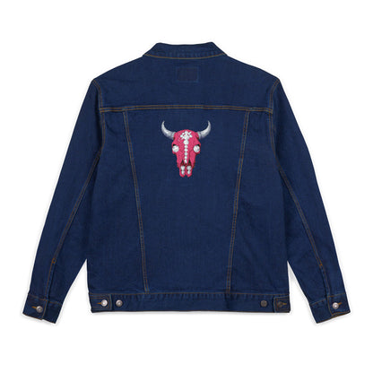 Western Bling Skull Denim Jacket - White, Black or Denim LOVE