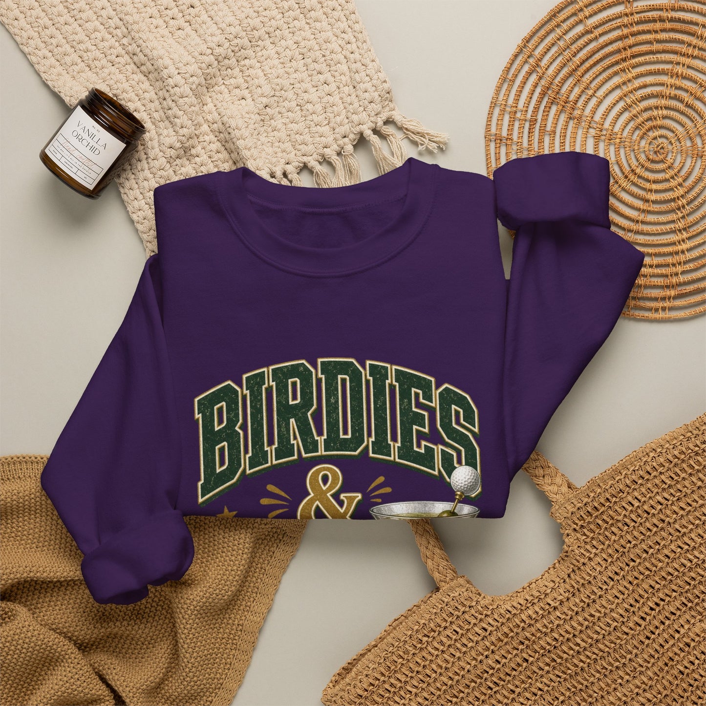 Golf Birdies & Dirties Crewneck Sweatshirt Golfing & Martini's