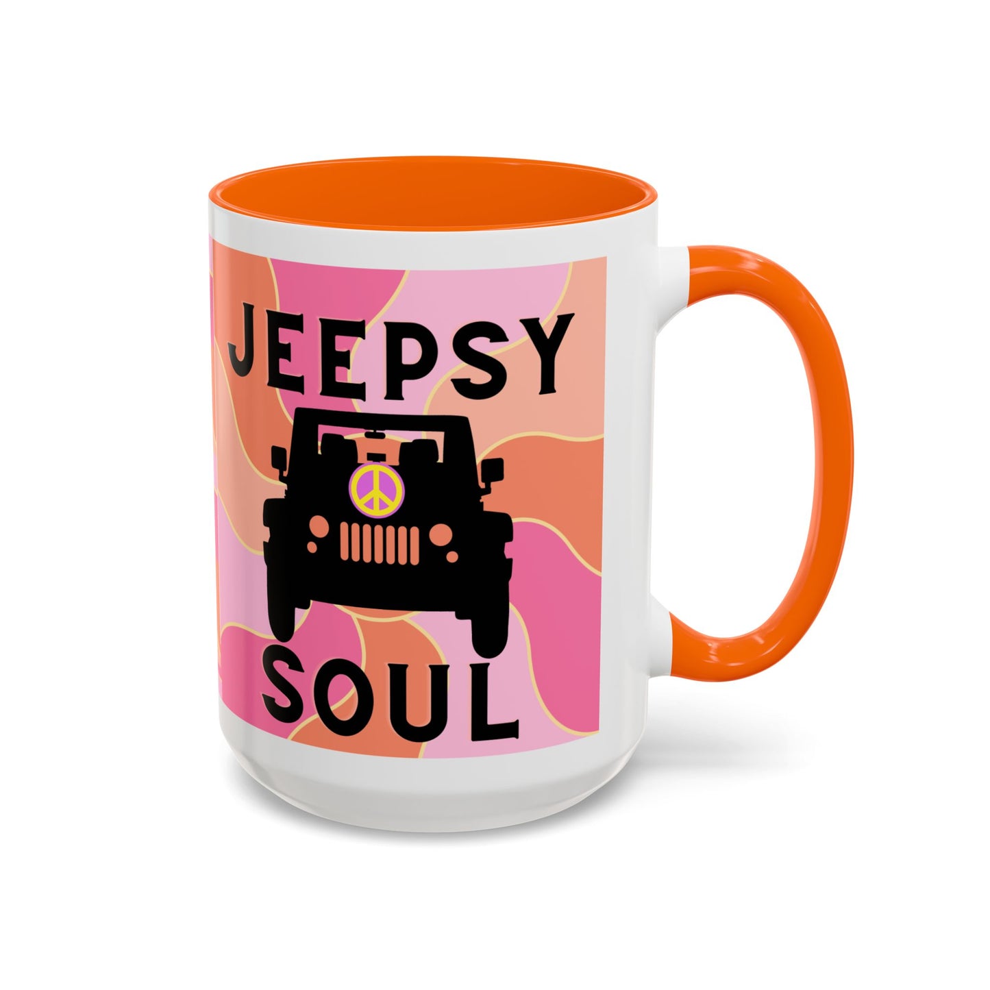 Jeepy Soul Accent Coffee Mug - 11 & 15oz - Stylish for Jeep Lovers