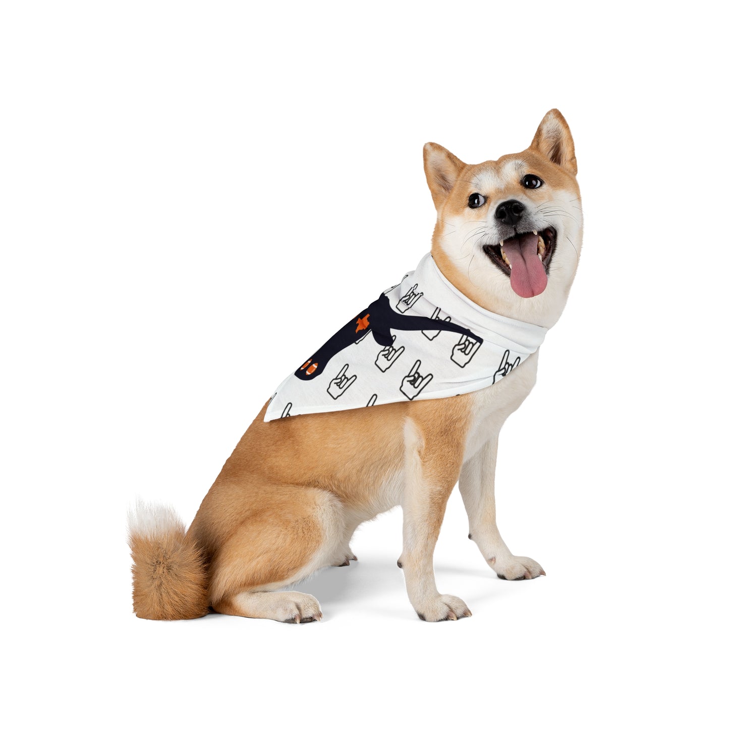 Rockin' Pet Bandana for Longhorn Lovers, Dog Accessories, Festival Gear, Pet Outfit, Cute Dog Wear, Unique Pet Gift