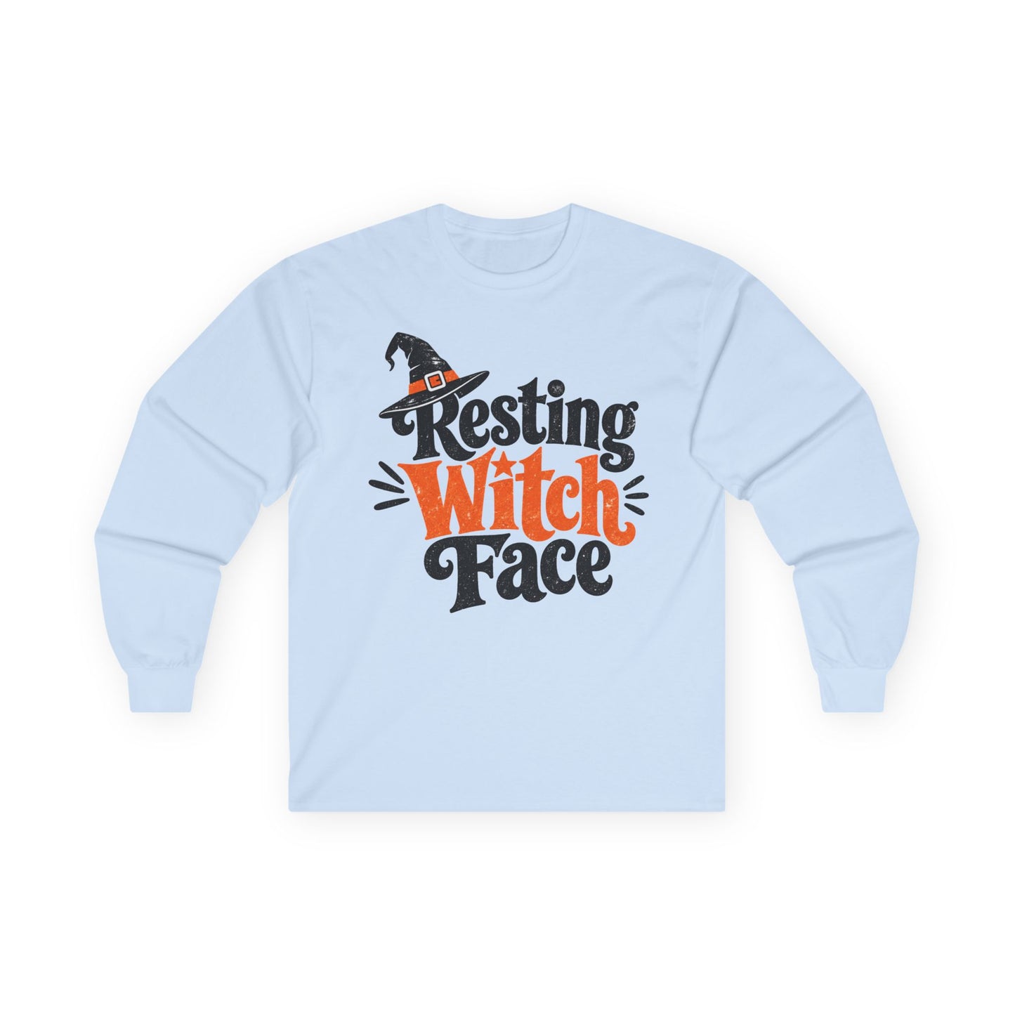 Resting Witch Face Long Sleeve T-Shirt — Funny Halloween Witch Shirt