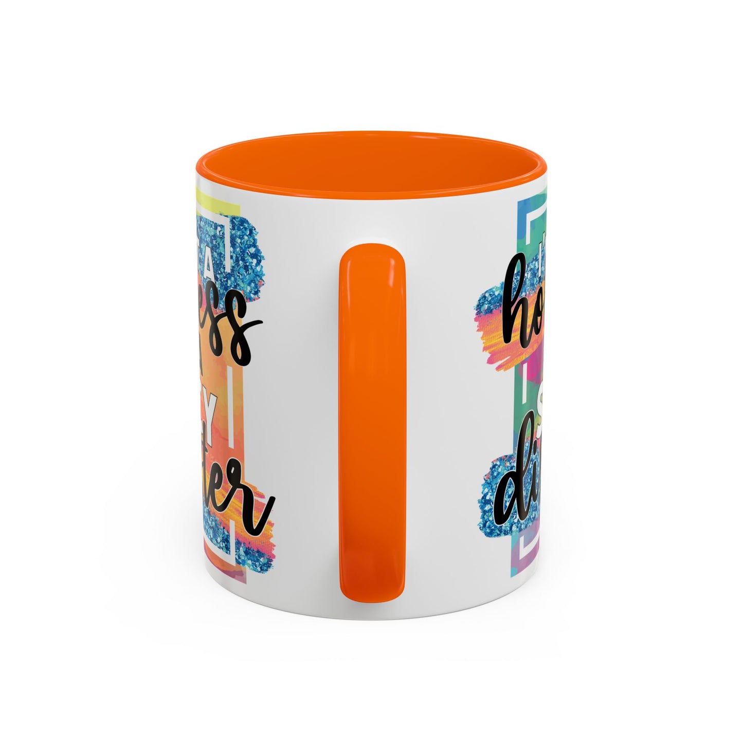Spicy Disaster Accent Coffee Mug – Colorful Funny “I’m Not a Hot Mess, I’m a Spicy Disaster” Gift