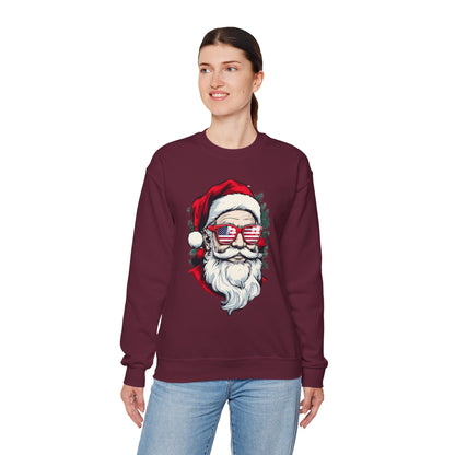 Christmas Santa Sweatshirt with USA Shades
