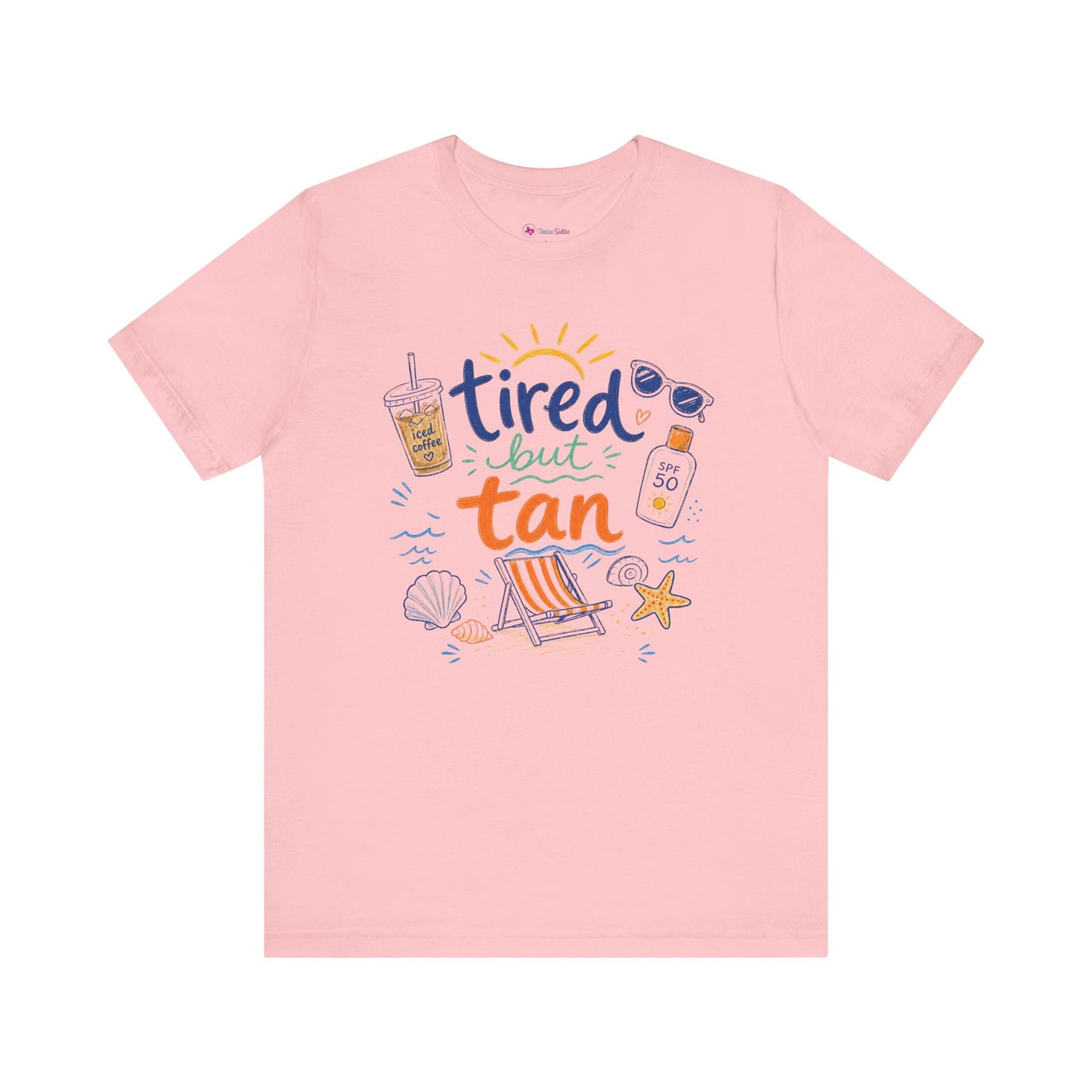 Tired but Tan Beach Graphic T-Shirt