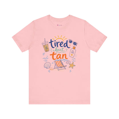 Tired but Tan Beach Graphic T-Shirt