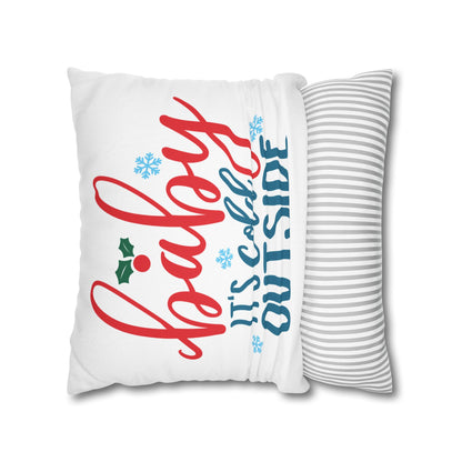 Holiday Pillow - "Baby It's Cold Outside" Decorative Throw Pillow