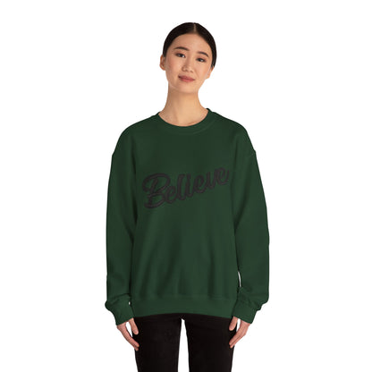 Believe Crewneck Sweatshirt — Inspirational Graphic CHRISTmas Pullover