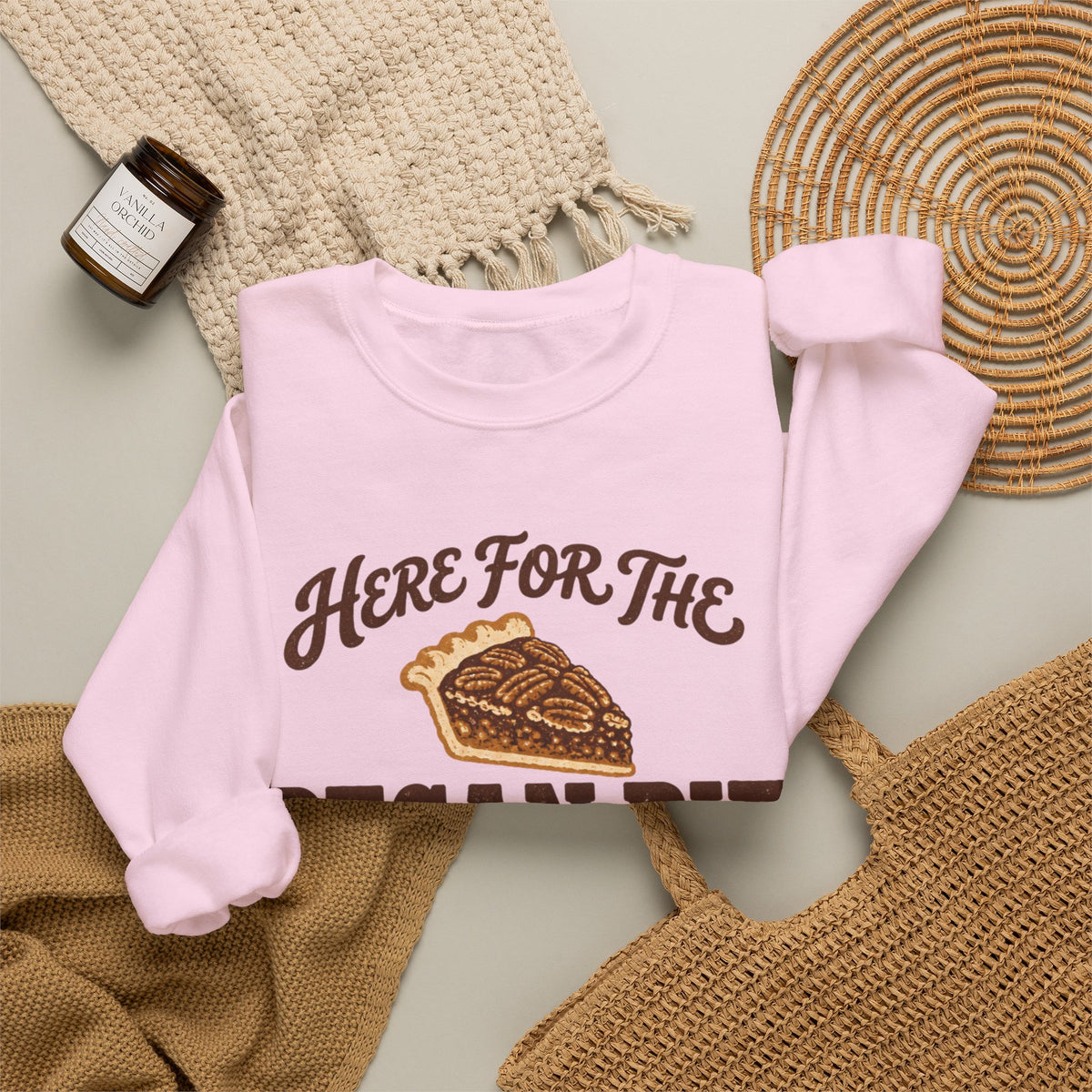 Here for the Pecan Pie Y'all Thanksgiving Sweatshirt