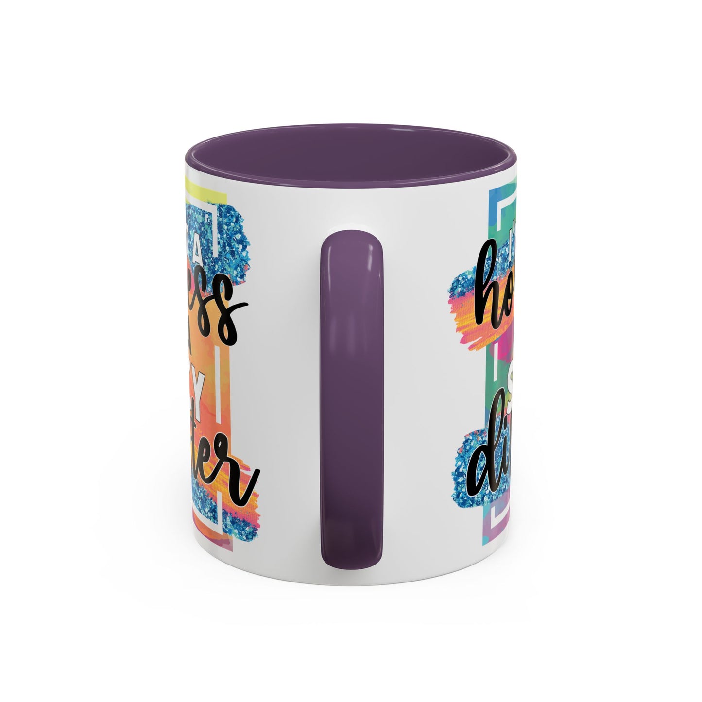 Spicy Disaster Accent Coffee Mug – Colorful Funny “I’m Not a Hot Mess, I’m a Spicy Disaster” Gift