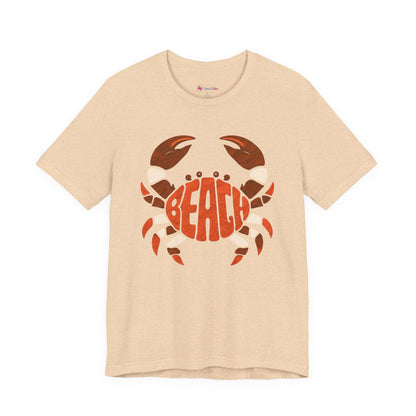 Beach Crab Graphic Tee — Retro Coastal Summer T-Shirt