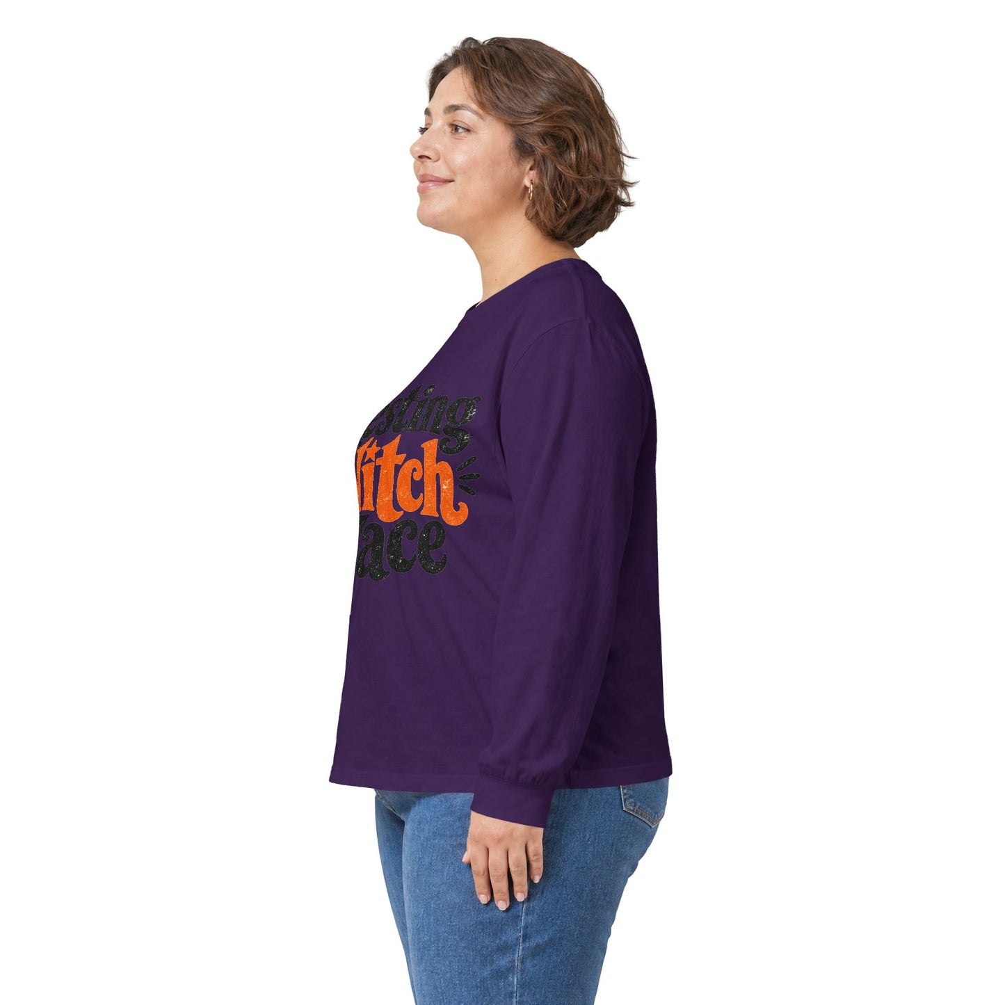 Resting Witch Face Long Sleeve T-Shirt — Funny Halloween Witch Shirt
