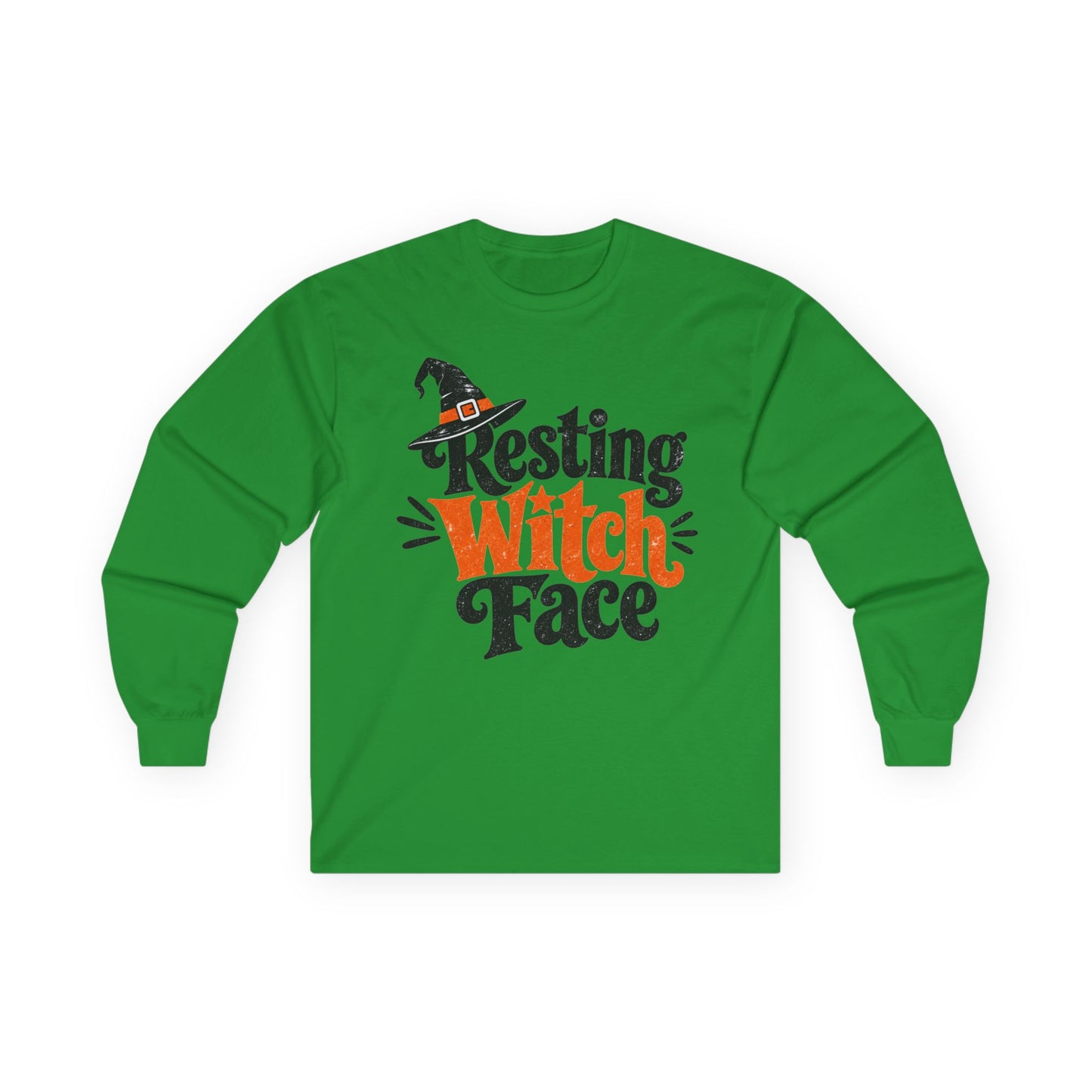 Resting Witch Face Long Sleeve T-Shirt — Funny Halloween Witch Shirt