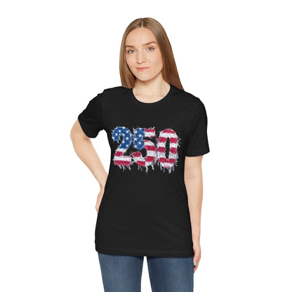 4th of July Frayed Patch Graphic Tee — Patriotic Independence Day T-Shirt