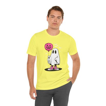 Ghost Tee with Pink Hightops and Pumpkin Balloon