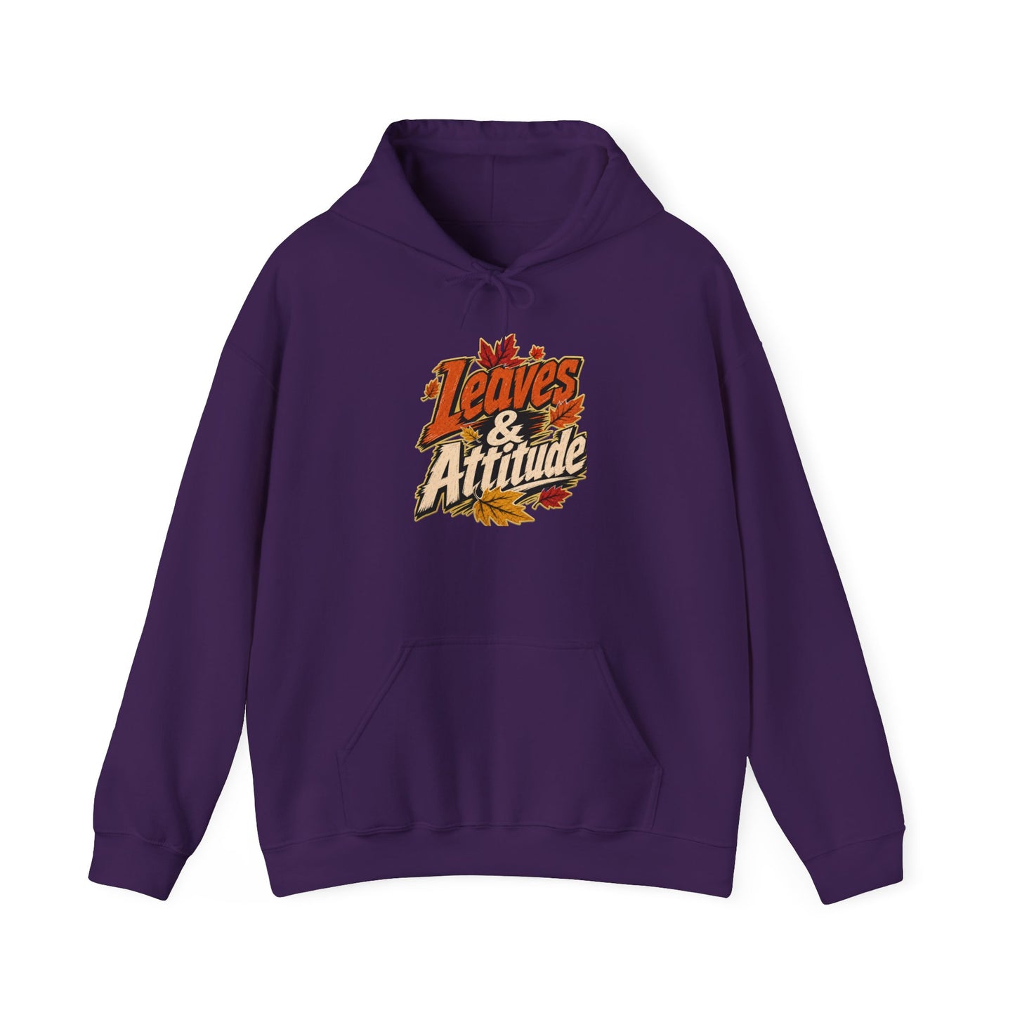 Leaves & Attitude Hoodie — Fall Graphic Pullover