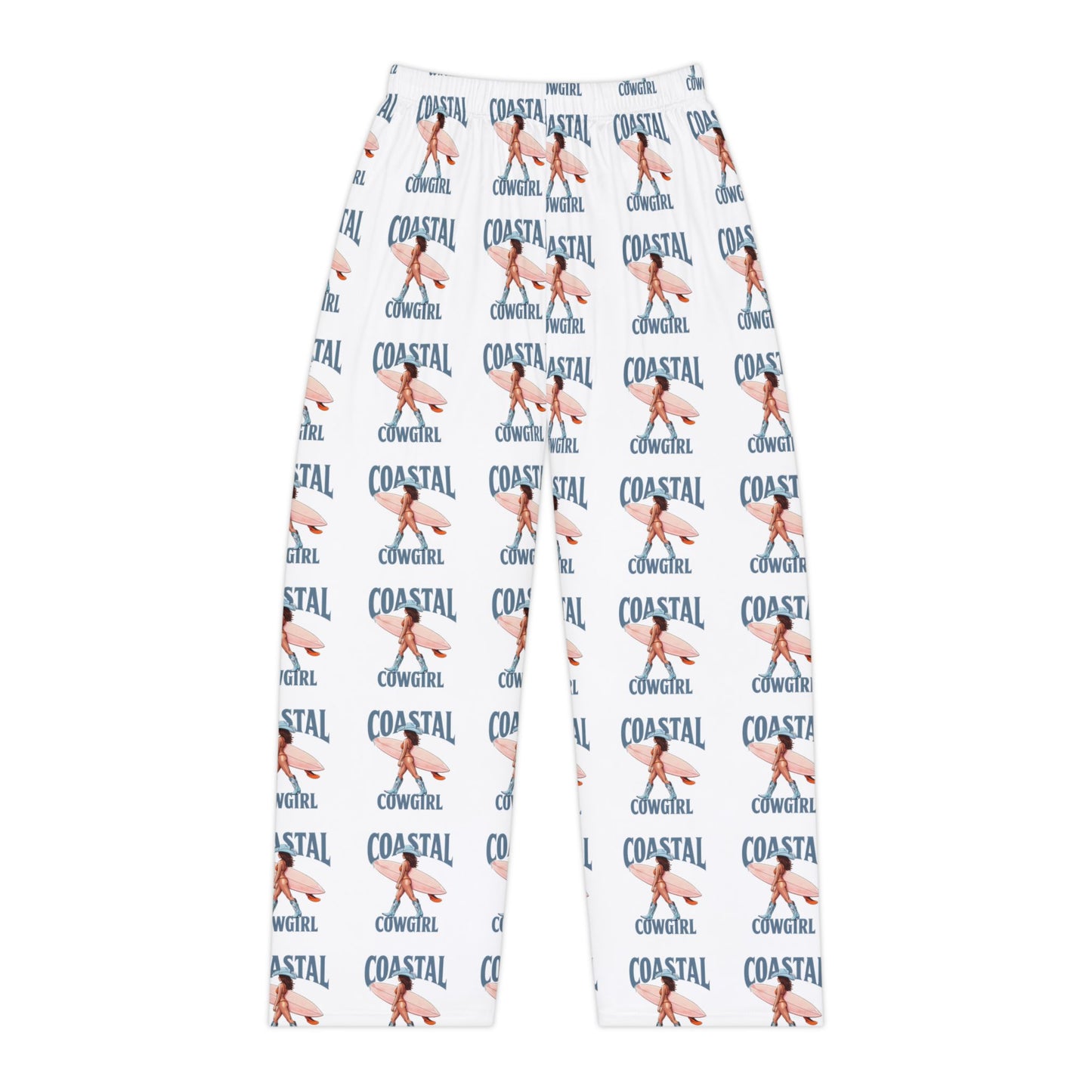 Coastal Cowgirl Pajama Pants — All-Over Print Beach Pattern