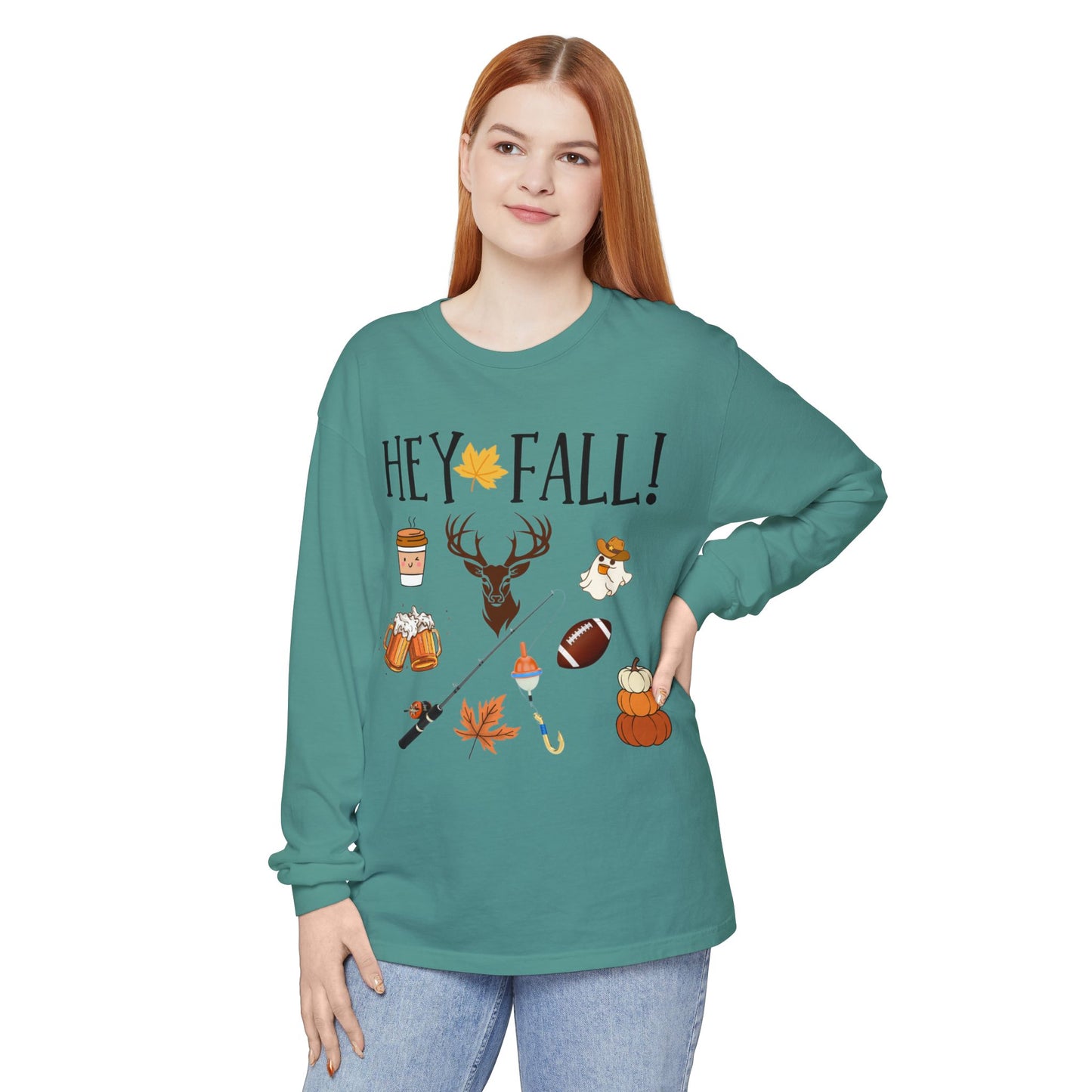 HEY Fall Themed Long Sleeve T-Shirt