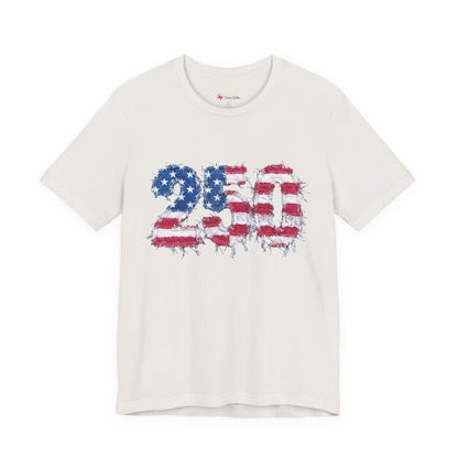 4th of July Frayed Patch Graphic Tee — Patriotic Independence Day T-Shirt