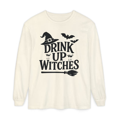 Funny Halloween Long Sleeve T-Shirt - Drink Up Witches